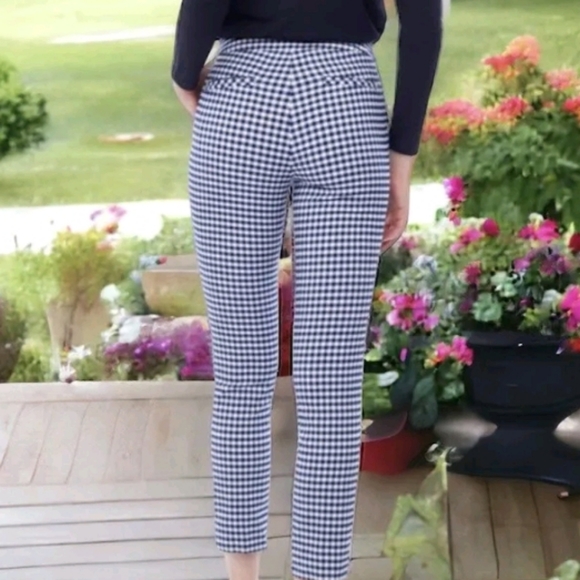 Old Navy Navy Plaid Pants - Picture 2 of 6